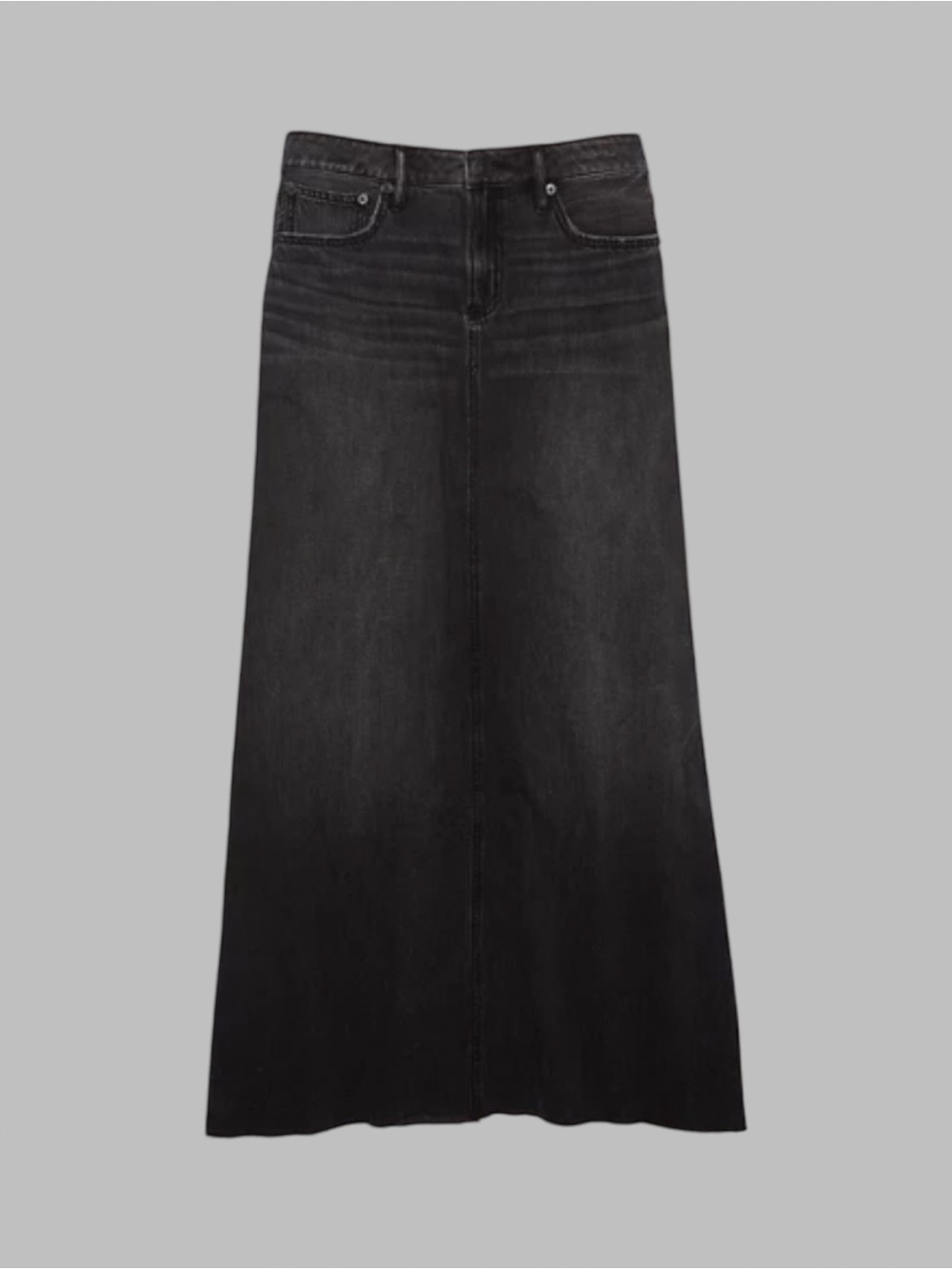 AE To The Floor Denim Maxi Skirt